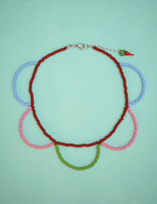 Collar Pétalos Arcoíris