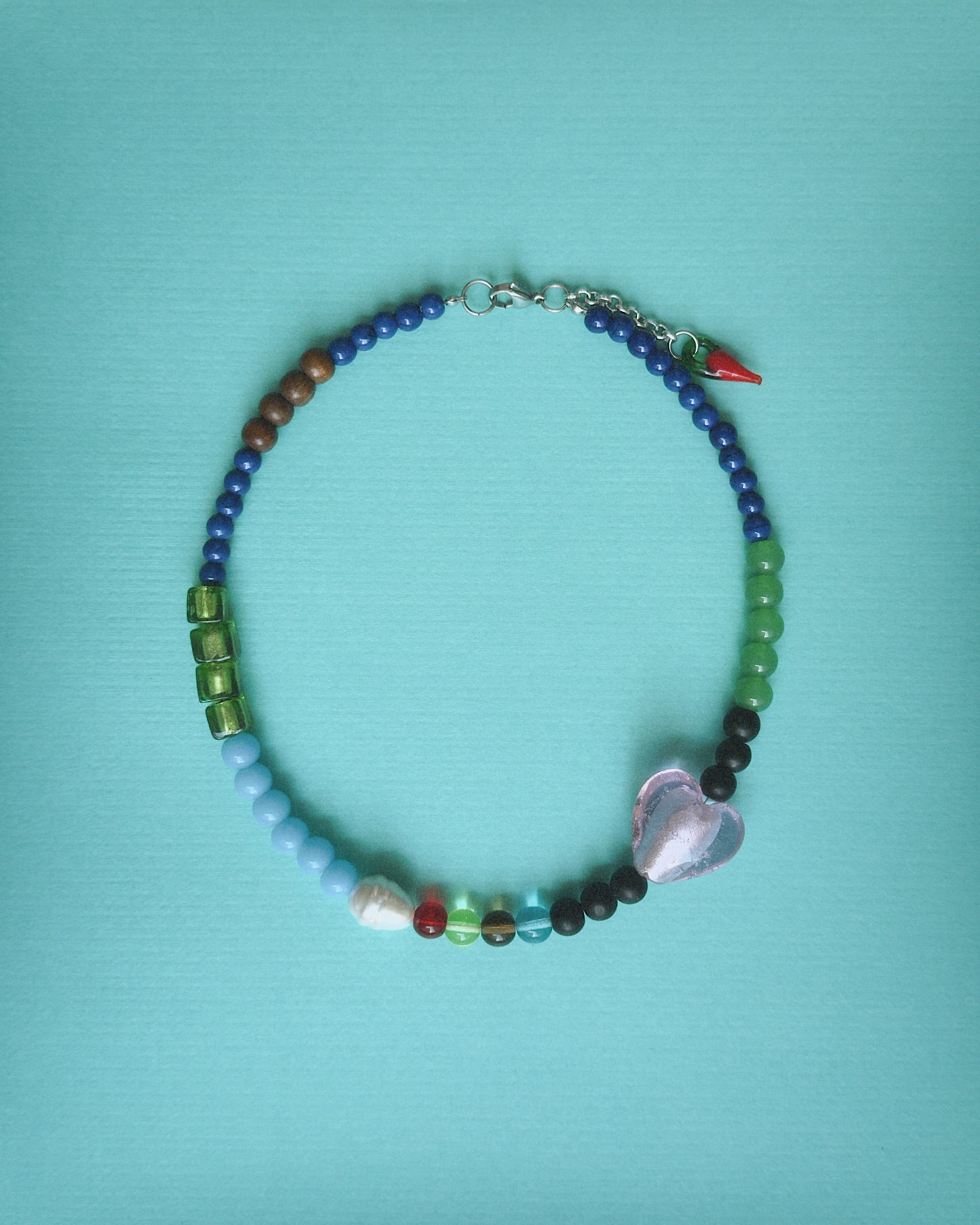 Collar Corazón Madera