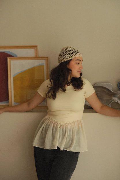 Mesh Hat Puntada Crudo